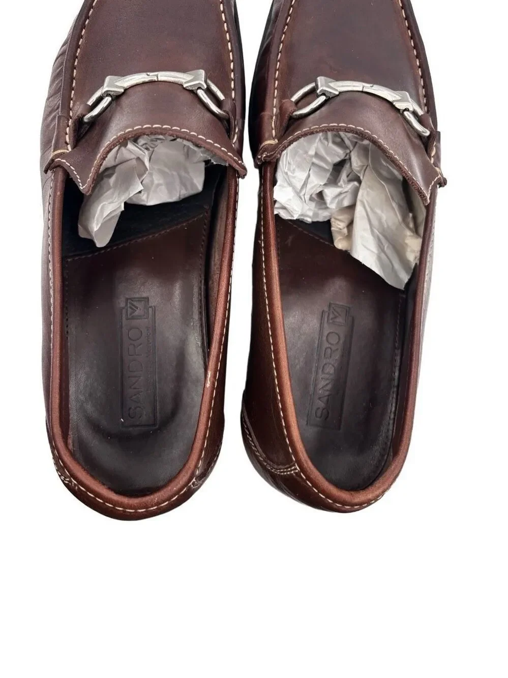 Sandro moccoloni leather loafers